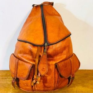 Vintage leather backpack